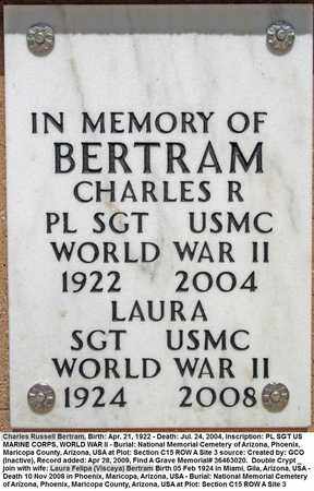 BERTRAM, LAURA - Maricopa County, Arizona | LAURA BERTRAM - Arizona Gravestone Photos