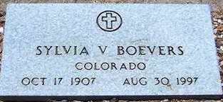 BOEVERS, SYLVIA V. - Maricopa County, Arizona | SYLVIA V. BOEVERS - Arizona Gravestone Photos