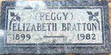 BRATTON, ELIZABETH ELLEN (PEGGY) - Maricopa County, Arizona | ELIZABETH ELLEN (PEGGY) BRATTON - Arizona Gravestone Photos