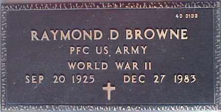 BROWNE, RAYMOND D. - Maricopa County, Arizona | RAYMOND D. BROWNE - Arizona Gravestone Photos