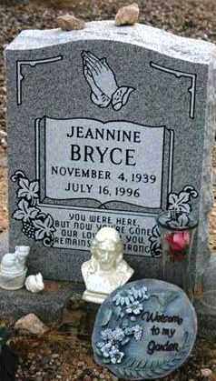 BRYCE, JENNINE - Maricopa County, Arizona | JENNINE BRYCE - Arizona Gravestone Photos