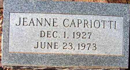 CAPRIOTTI, JEANNE - Maricopa County, Arizona | JEANNE CAPRIOTTI - Arizona Gravestone Photos