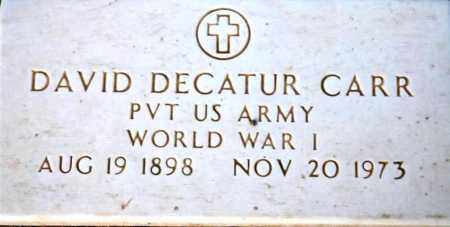 CARR, DAVID DECATUR - Maricopa County, Arizona | DAVID DECATUR CARR - Arizona Gravestone Photos