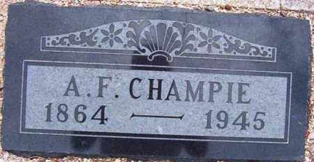 CHAMPIE, ALFRED F. - Maricopa County, Arizona | ALFRED F. CHAMPIE - Arizona Gravestone Photos