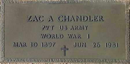 CHANDLER, ZAC A. - Maricopa County, Arizona | ZAC A. CHANDLER - Arizona Gravestone Photos