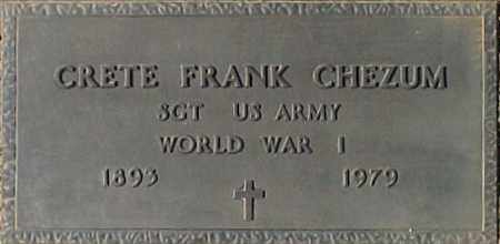 CHEZUM, CRETE FRANK - Maricopa County, Arizona | CRETE FRANK CHEZUM - Arizona Gravestone Photos