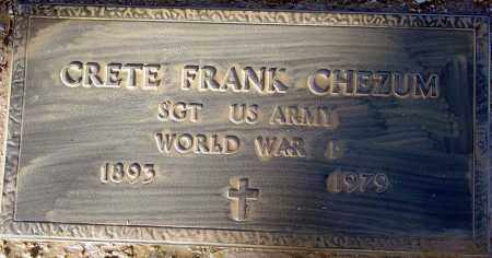 CHEZUM, CRETE FRANK - Maricopa County, Arizona | CRETE FRANK CHEZUM - Arizona Gravestone Photos