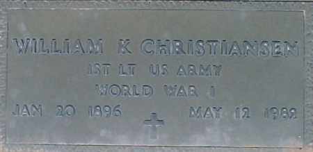 CHRISTIANSEN, WILLIAM K - Maricopa County, Arizona | WILLIAM K CHRISTIANSEN - Arizona Gravestone Photos