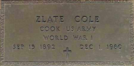 COLE, ZLATE - Maricopa County, Arizona | ZLATE COLE - Arizona Gravestone Photos