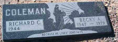 COLEMAN, BECKY A. - Maricopa County, Arizona | BECKY A. COLEMAN - Arizona Gravestone Photos