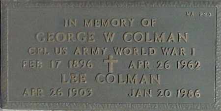 COLMAN, GEORGE W. - Maricopa County, Arizona | GEORGE W. COLMAN - Arizona Gravestone Photos