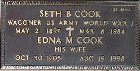 COOK, SETH B - Maricopa County, Arizona | SETH B COOK - Arizona Gravestone Photos