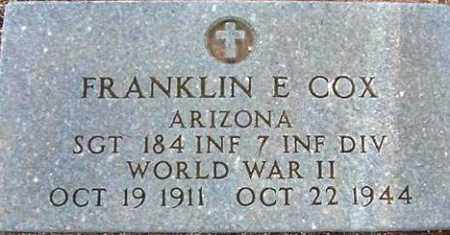 COX, FRANKLIN E. - Maricopa County, Arizona | FRANKLIN E. COX - Arizona Gravestone Photos