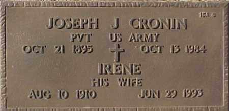 CRONIN, IRENE - Maricopa County, Arizona | IRENE CRONIN - Arizona Gravestone Photos