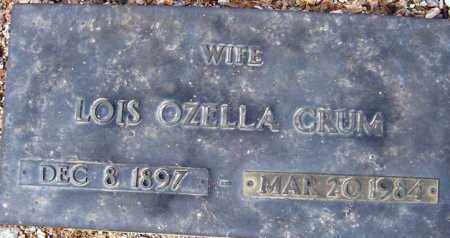CRUM, LOIS OZELLA - Maricopa County, Arizona | LOIS OZELLA CRUM - Arizona Gravestone Photos