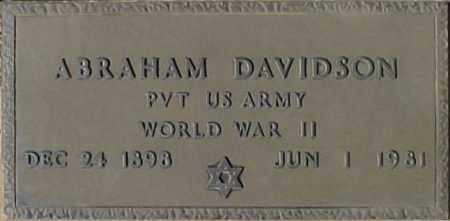 DAVIDSON, ABRAHAM - Maricopa County, Arizona | ABRAHAM DAVIDSON - Arizona Gravestone Photos