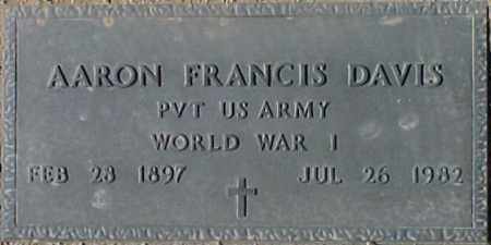 DAVIS, AARON FRANCIS - Maricopa County, Arizona | AARON FRANCIS DAVIS - Arizona Gravestone Photos