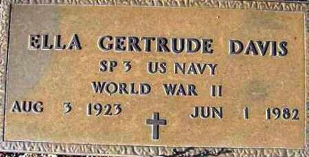 DAVIS, ELLA GERTRUDE - Maricopa County, Arizona | ELLA GERTRUDE DAVIS - Arizona Gravestone Photos