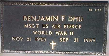 DHU, BENJAMIN F. - Maricopa County, Arizona | BENJAMIN F. DHU - Arizona Gravestone Photos
