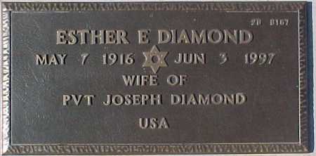 DIAMOND, ESTHER E. - Maricopa County, Arizona | ESTHER E. DIAMOND - Arizona Gravestone Photos
