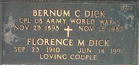 DICK, FLORENCE M - Maricopa County, Arizona | FLORENCE M DICK - Arizona Gravestone Photos