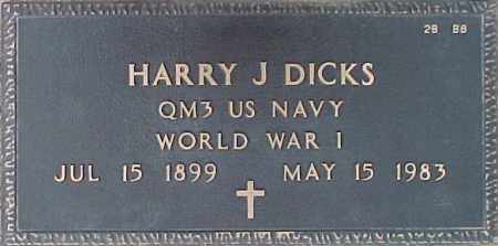 DICKS, HARRY J. - Maricopa County, Arizona | HARRY J. DICKS - Arizona Gravestone Photos