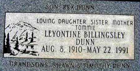BILLINGSLEY DUNN, LEYONTINE (TOMMIE) - Maricopa County, Arizona | LEYONTINE (TOMMIE) BILLINGSLEY DUNN - Arizona Gravestone Photos