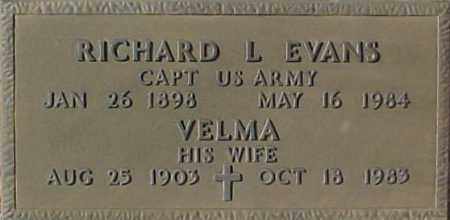 EVANS, RICHARD L - Maricopa County, Arizona | RICHARD L EVANS - Arizona Gravestone Photos