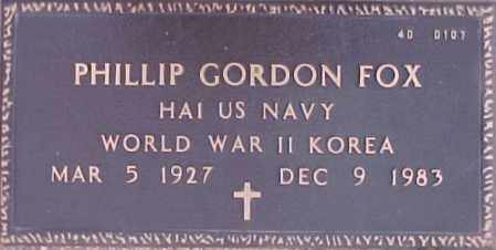 FOX, PHILLIP GORDON - Maricopa County, Arizona | PHILLIP GORDON FOX - Arizona Gravestone Photos