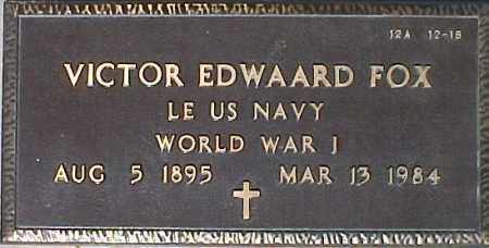 FOX, VICTOR EDWAARD - Maricopa County, Arizona | VICTOR EDWAARD FOX - Arizona Gravestone Photos