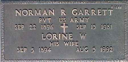 GARRETT, LORINE W - Maricopa County, Arizona | LORINE W GARRETT - Arizona Gravestone Photos