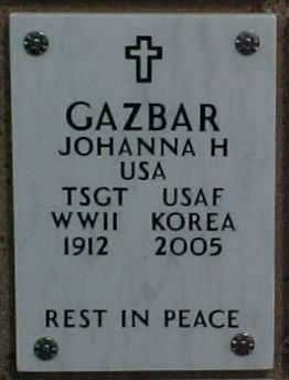 GAZBAR, JOHANNA H. - Maricopa County, Arizona | JOHANNA H. GAZBAR - Arizona Gravestone Photos