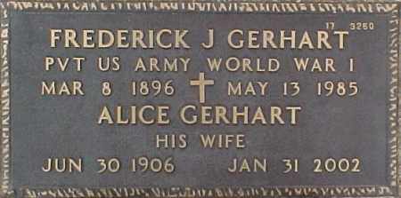 GERHART, ALICE - Maricopa County, Arizona | ALICE GERHART - Arizona Gravestone Photos