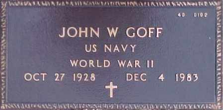 GOFF, JOHN W. - Maricopa County, Arizona | JOHN W. GOFF - Arizona Gravestone Photos