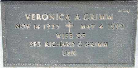 GRIMM, VERONICA A - Maricopa County, Arizona | VERONICA A GRIMM - Arizona Gravestone Photos