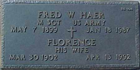 HAER, FRED W - Maricopa County, Arizona | FRED W HAER - Arizona Gravestone Photos