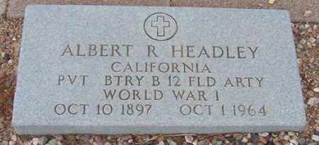 HEADLEY, ALBERT R. - Maricopa County, Arizona | ALBERT R. HEADLEY - Arizona Gravestone Photos