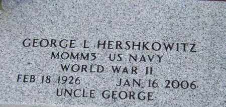 HERSHKOWITZ, GEORGE L. - Maricopa County, Arizona | GEORGE L. HERSHKOWITZ - Arizona Gravestone Photos