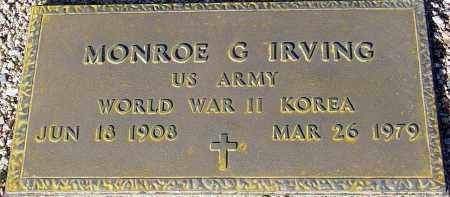 IRVING, MONROE G. - Maricopa County, Arizona | MONROE G. IRVING - Arizona Gravestone Photos