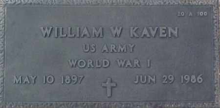 KAVEN, WILLIAM W. - Maricopa County, Arizona | WILLIAM W. KAVEN - Arizona Gravestone Photos