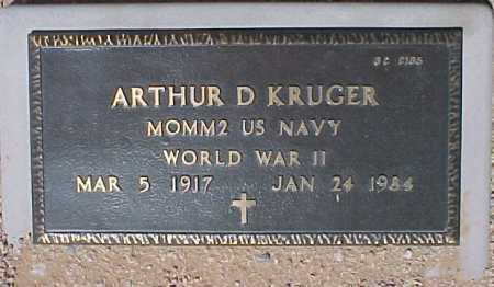 KRUGER, ARTHUR D. - Maricopa County, Arizona | ARTHUR D. KRUGER - Arizona Gravestone Photos