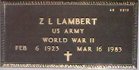LAMBERT, Z. L. - Maricopa County, Arizona | Z. L. LAMBERT - Arizona Gravestone Photos