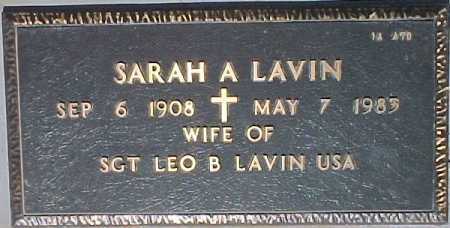 LAVIN, SARAH A. - Maricopa County, Arizona | SARAH A. LAVIN - Arizona Gravestone Photos