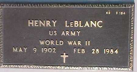 LEBLANC, HENRY - Maricopa County, Arizona | HENRY LEBLANC - Arizona Gravestone Photos