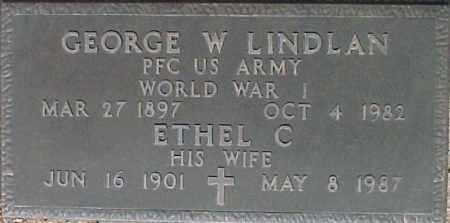 LINDLAN, ETHEL C - Maricopa County, Arizona | ETHEL C LINDLAN - Arizona Gravestone Photos