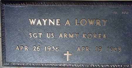 LOWRY, WAYNE A. - Maricopa County, Arizona | WAYNE A. LOWRY - Arizona Gravestone Photos