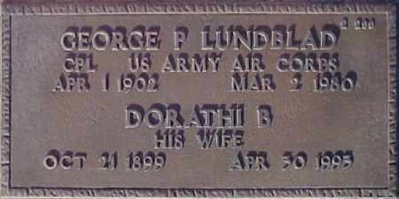 LUNDBLAD, GEORGE P. - Maricopa County, Arizona | GEORGE P. LUNDBLAD - Arizona Gravestone Photos