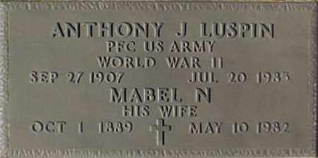 LUSPIN, ANTHONY J. - Maricopa County, Arizona | ANTHONY J. LUSPIN - Arizona Gravestone Photos
