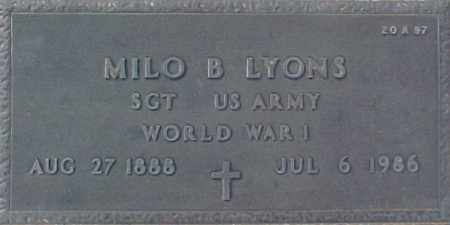 LYONS, MILO B. - Maricopa County, Arizona | MILO B. LYONS - Arizona Gravestone Photos
