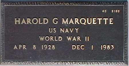 MARQUETTE, HAROLD G. - Maricopa County, Arizona | HAROLD G. MARQUETTE - Arizona Gravestone Photos